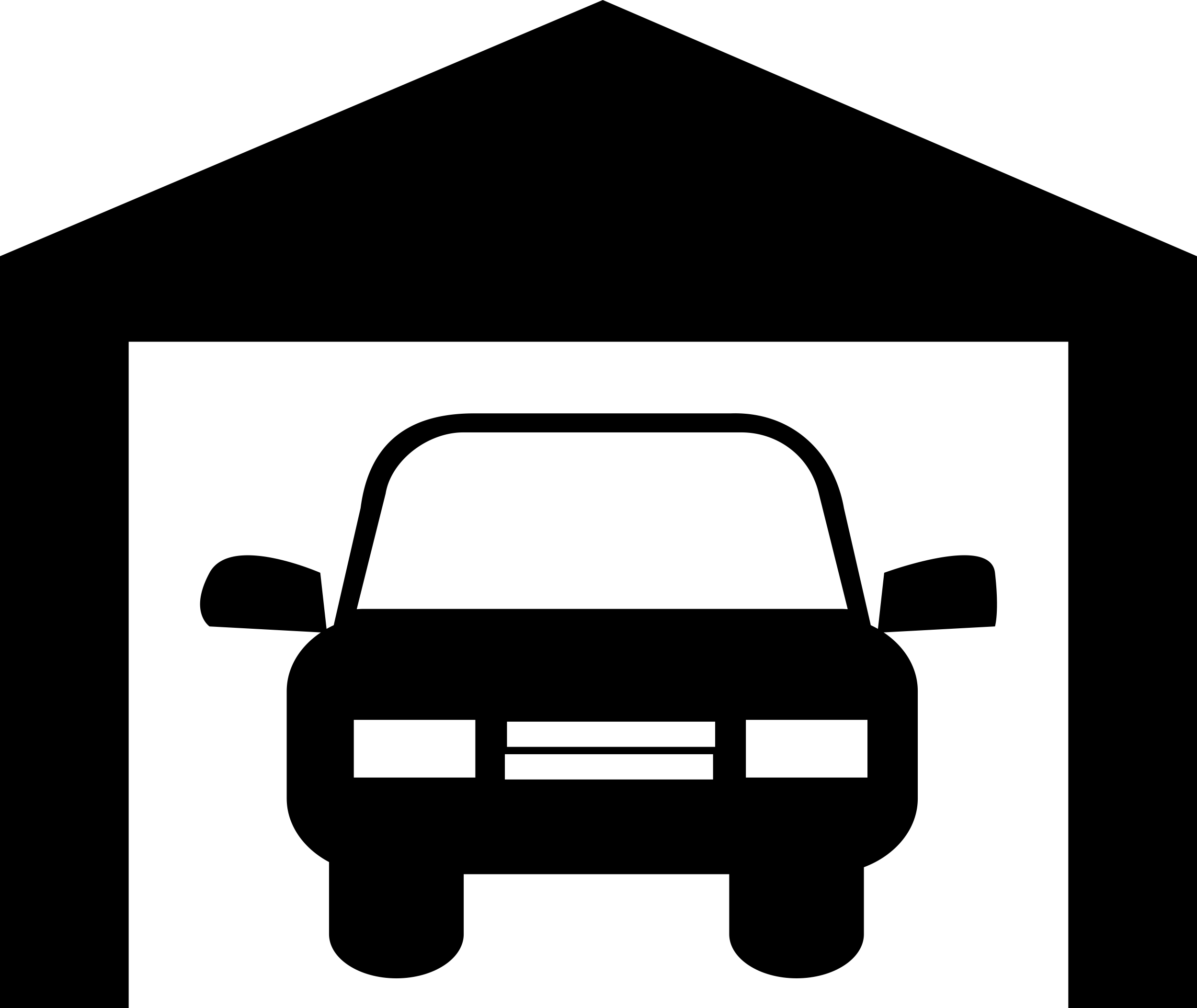 Car In A Garage Outline Svg File Free Vectors